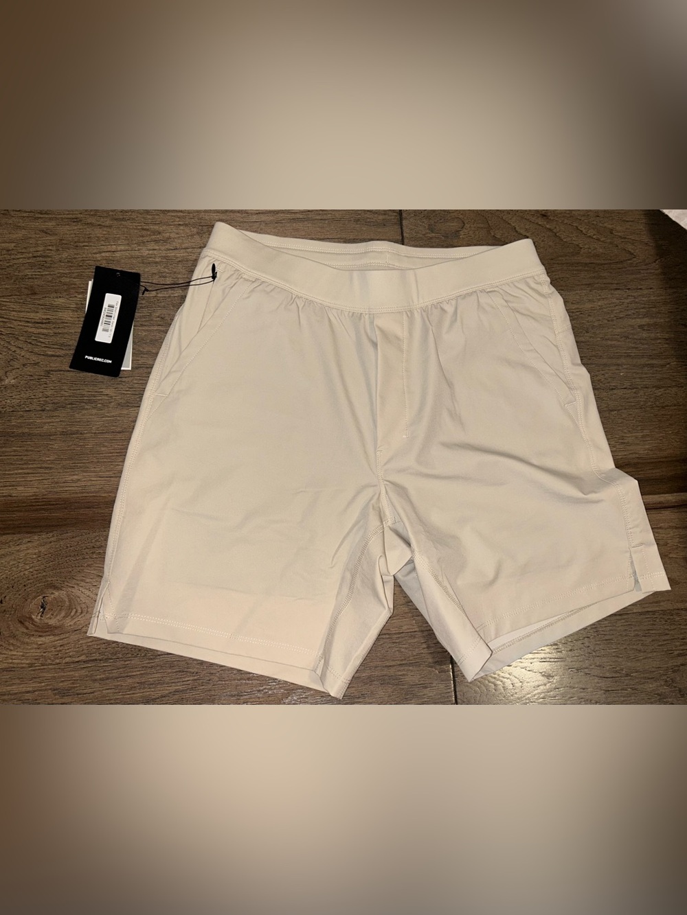 Men's Performance Athletic Shorts in Cream